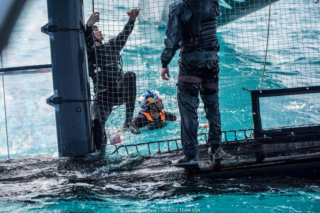  - Oracle Team USA - Capsize - Bermuda February 2016 © Sam Greenfield/Oracle Team USA http://www.oracleteamusa.com