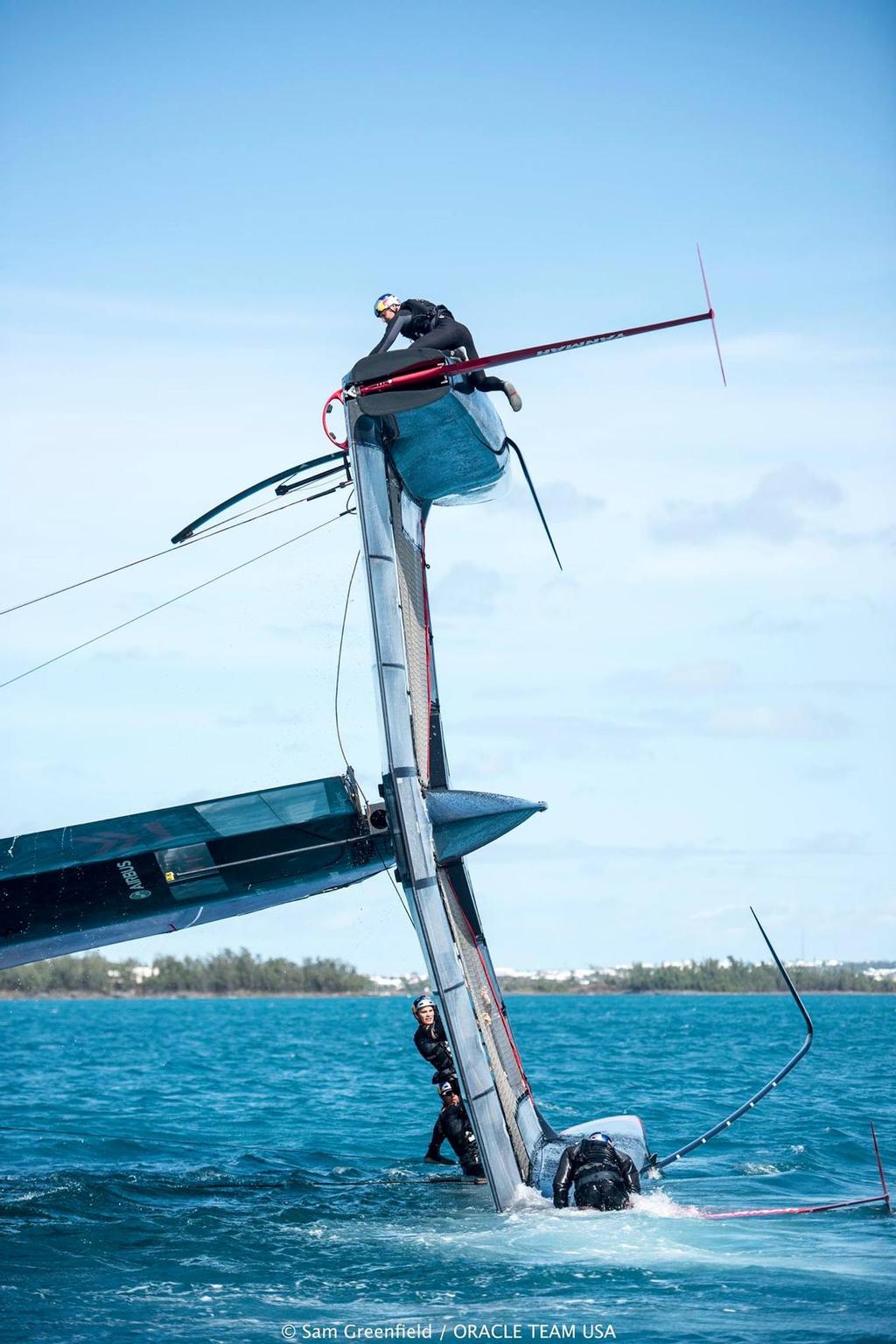  - Oracle Team USA - Capsize - Bermuda February 2016 © Sam Greenfield/Oracle Team USA http://www.oracleteamusa.com