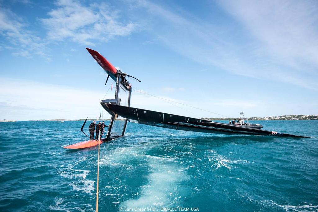  - Oracle Team USA - Capsize - Bermuda February 2016 © Sam Greenfield/Oracle Team USA http://www.oracleteamusa.com