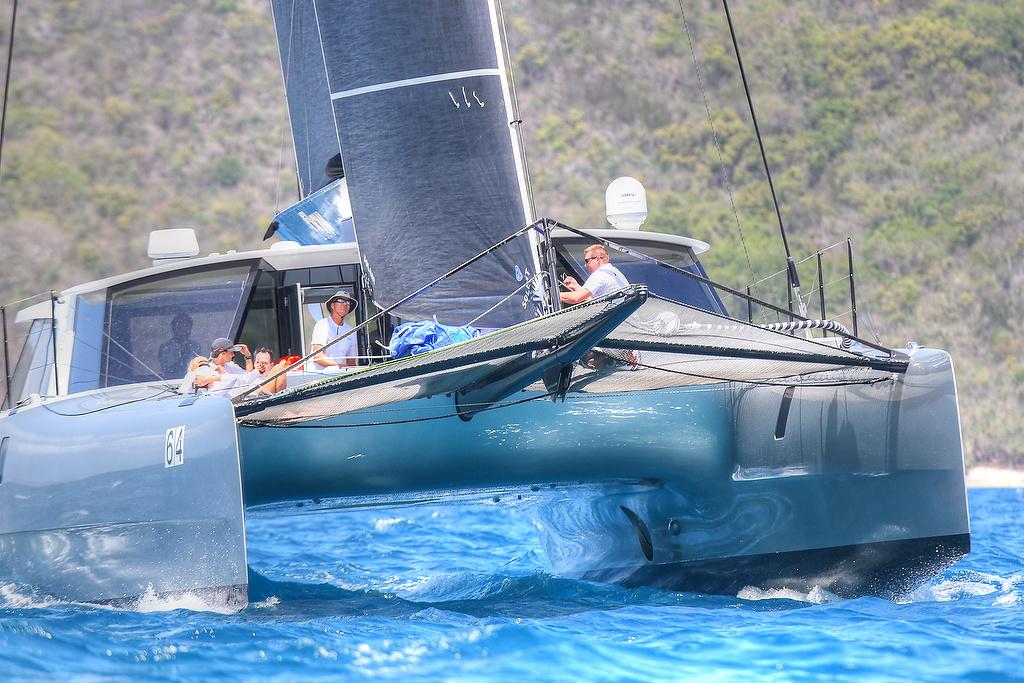 Gunboat 60, Flow, takes advantage of the 20-plus knot winds in the Round the Rocks Race. Credit: Dean Barnes. - St. Thomas International Regatta © Ingrid Abery http://www.ingridabery.com