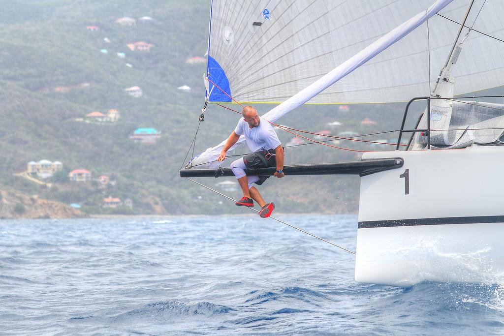 Spookie Bowman get's a great view on the Round the Rocks Race. Credit: Dean Barnes - St. Thomas International Regatta © Ingrid Abery http://www.ingridabery.com