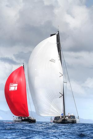 Gunboat 60's Fault Tolerant and Flow in a tight race Round the Rocks. Credit: Ingrid Abery - St. Thomas International Regatta photo copyright Ingrid Abery http://www.ingridabery.com taken at  and featuring the  class