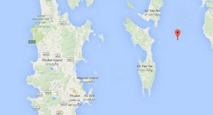 The island where the incident happened is to the east of Koh Yao Yai photo copyright Google Maps taken at  and featuring the  class