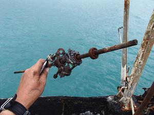 All that remains of a spare, small outboard. photo copyright Event Media taken at  and featuring the  class