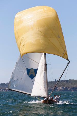 John Winning and Aberdare revelling in the conditions - check the long kite pole - 2016 Sydney Harbour Regatta photo copyright Andrea Francolini taken at  and featuring the  class