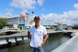 Tony Longhurst at the Boat Works photo copyright Jeni Bone taken at  and featuring the  class