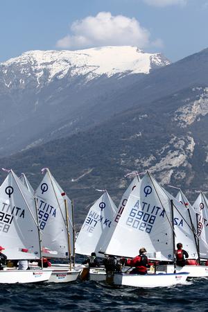 Day 3 action - 2016 Garda Optimist Meeting photo copyright  Max Ranchi Photography http://www.maxranchi.com taken at  and featuring the  class