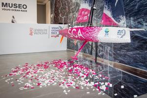 A model boat of Team SCA, made entirely of 100,000 LEGO® pieces photo copyright  Ainhoa Sanchez/Volvo Ocean Race taken at  and featuring the  class