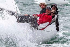 The 2015 Etchells Australasian Championship winning Yando XX team skippered by Jeanne-Claude Strong. photo copyright Teri Dodds taken at  and featuring the  class