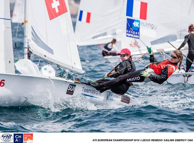  - Day 1, 2016 470 European Championship, Bay of Palma, Mallorca, Spain ©  Jesus Renedo / Sailing Energy http://www.sailingenergy.com/