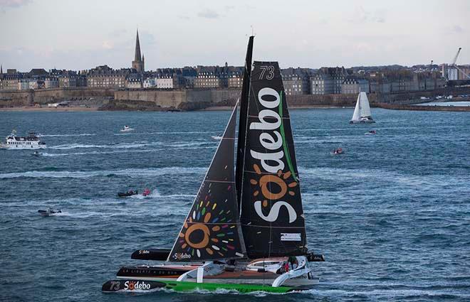 One of three Ultimes, Sodebo. - 2016 Transat Bakerly  © Lloyd Images http://lloydimagesgallery.photoshelter.com/