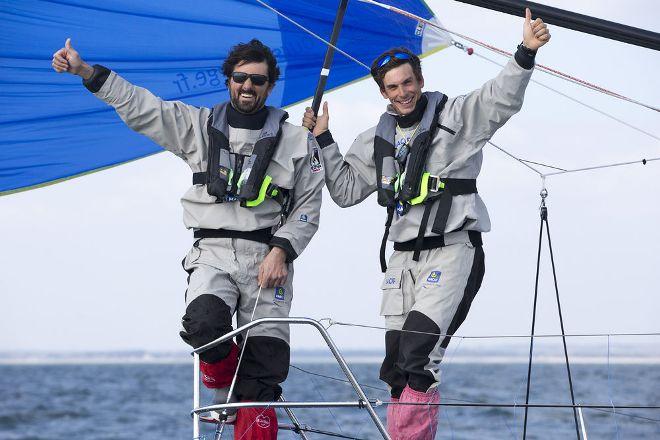 Skipper Macif co-skippers Charlie Dalin and Yoann Richomme © Alexis Courcoux