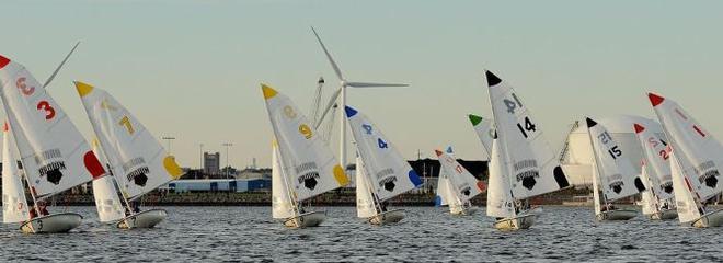 Fleet in action © Brown University Sailing