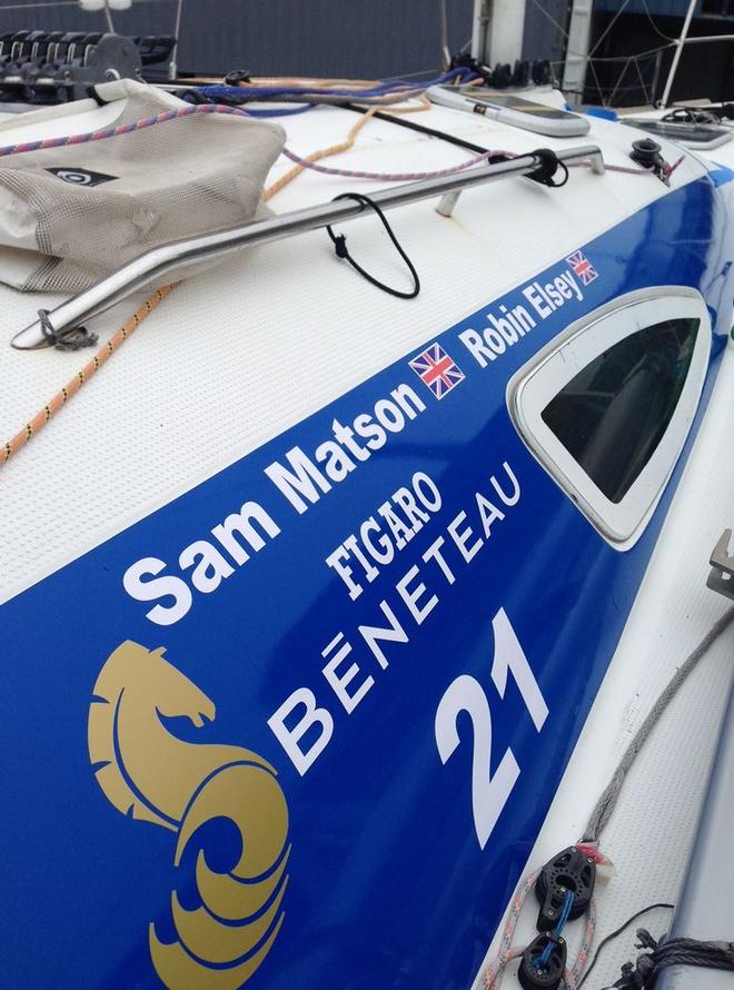Sam Matson and Robin Elsey will race the Artemis Offshore Academy's Figaro 'Artemis' (no.21) in the Transat AG2R La Mondiale, Sam's boat for the past two seasons and the duos joint boat in the Royal Ocean Racing Club series in 2013. © Artemis Offshore Academy