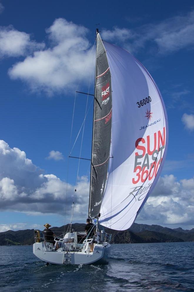Sun Fast 3600 Racing making their way to the finish line in Port Abercrombie, Great Barrier Island - SSANZ Chains Ropes and Anchors ANZAC 250 Two-Handed Race © SSANZ