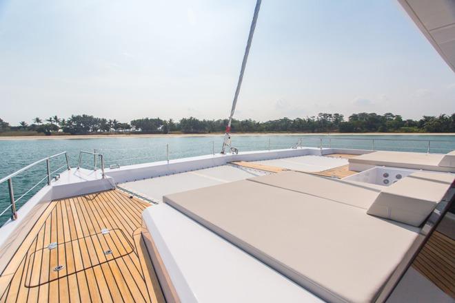 Front terrace onboard the Sunreef Supreme 68 © Sunreef Yachts
