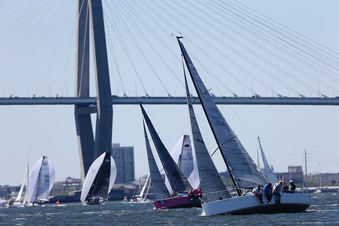 Despite retiring from Saturday’s offshore race, Douglas McKeige’s Jazz (from Mamaroneck, NY) came roaring back today to finish third in the competitive J/88 fleet © Tim Wilkes