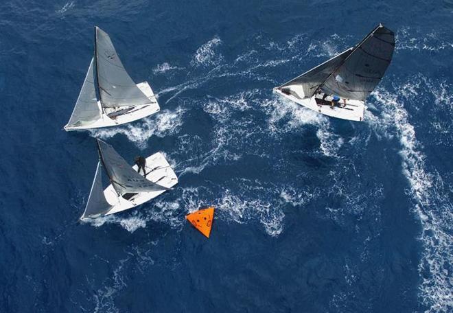 VX One Fleet from the drone  © Todd VanSickle / BVI Spring Regatta http://www.bvispringregatta.org