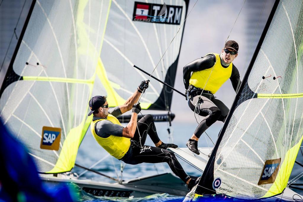 Peter Burling and Blair Tuke - Day 5, 49er and 49erFX European Championships, Barcelona, Spain ©  Jesus Renedo / Sailing Energy http://www.sailingenergy.com/