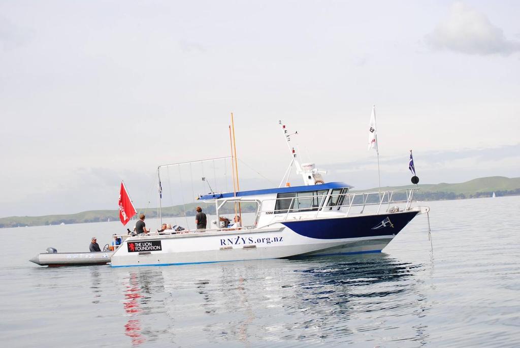 RNZYS Race Management team wait it out Day 1 - 2016 Harken Young 88 Nationals © RNZYS Media