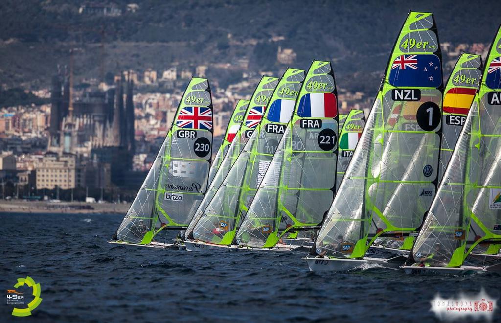 Burling and Tuke off to an excellent start - Day 3 2016 49er and 49erFX European Championship. photo copyright Tomas Moya taken at  and featuring the  class