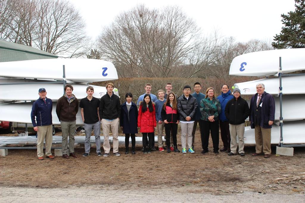 The Rocky Hill Sailing team proudly accepts its new fleet from Zim Sailing - Rocky Hill School to Christen Seven New Sailboats © Peter Hanney