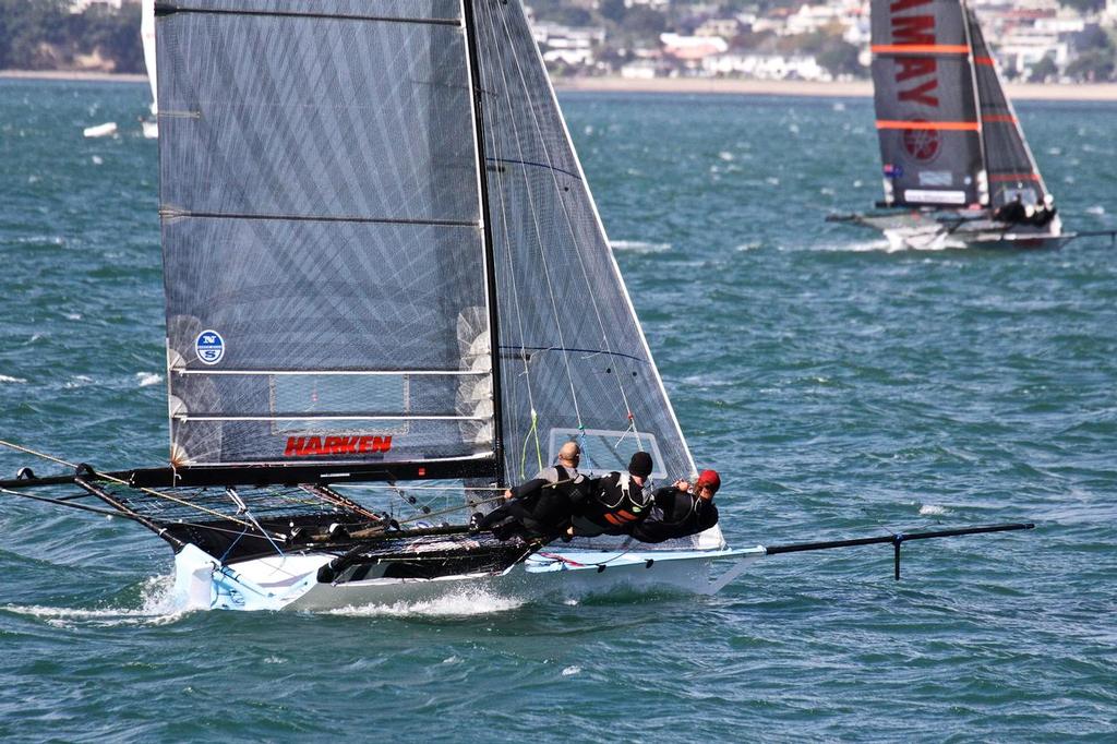 Harken (USA) - Day 4 - ANZAC 18fters - April 2016 photo copyright Richard Gladwell www.photosport.co.nz taken at  and featuring the  class