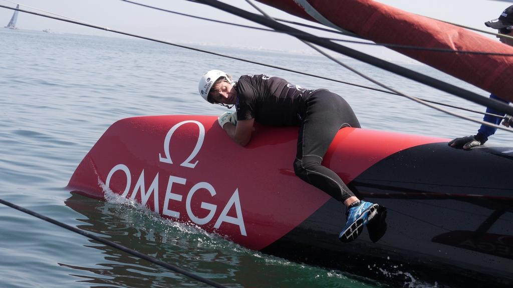 Emirates Team New Zealand sailing on Practice race day of Louis Vuitton America’s Cup World Series Oman © Emirates Team New Zealand http://www.etnzblog.com