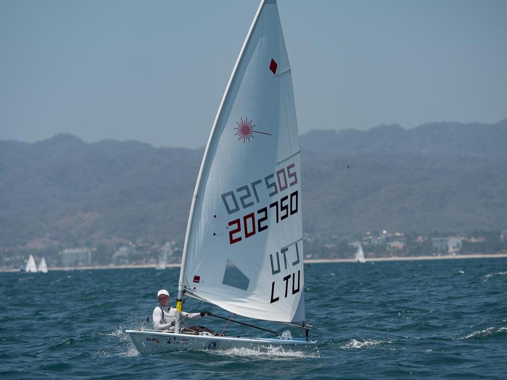Gintare Scheidt (LTU) winner of Race 12 Final  - Day 7, 2016 Laser Radial World Championships, Mexico photo copyright JLDigitalMedia http://jldigitalmedia.zenfolio.com/ taken at  and featuring the  class