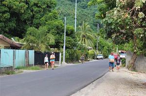 Walking the streets of Bora Bora photo copyright Annika Thomson taken at  and featuring the  class
