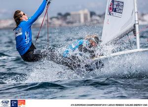 GBR Women - Day 1, 2016 470 European Championship, Bay of Palma, Mallorca, Spain photo copyright  Jesus Renedo / Sailing Energy http://www.sailingenergy.com/ taken at  and featuring the  class