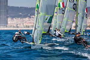 Sam and Will Phillips 49er European Championship 2016 photo copyright Beau Outteridge taken at  and featuring the  class