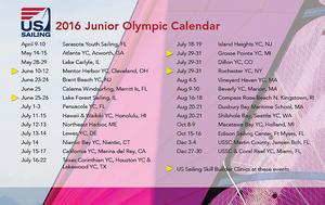 Junior Olympic 2016 Calender photo copyright US Sailing http://www.ussailing.org taken at  and featuring the  class