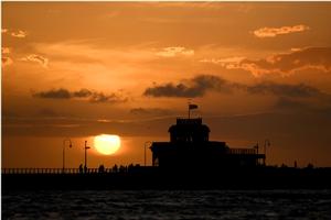 Sunset over St Kilda Pier - 2016 Sailing World Cup photo copyright World Sailing taken at  and featuring the  class