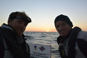 Sam Matson and Robin Elsey on board British boat Artemis during the race photo copyright Artemis Offshore Academy taken at  and featuring the  class