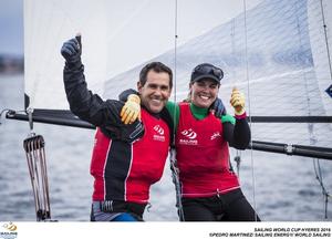 Fernando Echavarri and Tara Pacheco photo copyright Pedro Martinez / Sailing Energy / World Sailing taken at  and featuring the  class