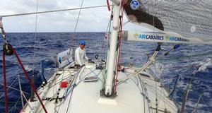 Thierry Chabagny and Erwan Tabarly sail 'Gedimat' on the most southerly course. photo copyright Artemis Offshore Academy taken at  and featuring the  class