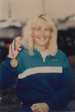 Jackie Patton with her gold medal photo copyright Clipper Round The World Yacht Race http://www.clipperroundtheworld.com taken at  and featuring the  class