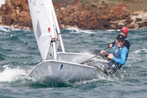 Close competition in the Laser Radial. in front is Alexander Jurovic who was fifth overall and in the back is Rhett Riley who placed second. - Victorian Junior and Youth Championships photo copyright  Alex McKinnon Photography http://www.alexmckinnonphotography.com taken at  and featuring the  class