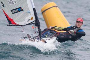 Grace Lazzar from nearby Safety Beach Sailing Club in her Bic O'Pen - Victorian Junior and Youth Championships photo copyright  Alex McKinnon Photography http://www.alexmckinnonphotography.com taken at  and featuring the  class