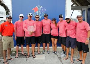 2016 Melges 32 Lauderdale Cup Champions, 2016 Blue Water Series Champions - Dick DeVos, Volpe (From left to right: Jim Lang, Lauderdale Yacht Club Commodore, Mike Hill, Dick DeVos, Peter Kinney, Drew Weirda, Ericka Reineke, Scott Nixon, Mark Mendelblatt and Sam Rogers) photo copyright 2016 JOY | IM32CA taken at  and featuring the  class