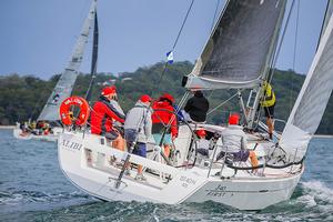 Barry Jackson's Alibi winner of Performance Racing div - 2016 Sail Port Stephens photo copyright Saltwater Images taken at  and featuring the  class