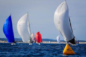 Spinnakers on the bay - 2016 Sail Port Stephens photo copyright Saltwater Images taken at  and featuring the  class