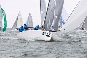 “Ring That Bell!” Bent Dietrich’s Melges 24 Kleine Rainbow from Hamburg, Germany showS off a clean hoist en route to the leeward gates photo copyright Tim Wilkes taken at  and featuring the  class