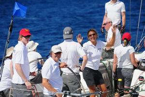 Tony Mac's Team McFly - Southern Child celebrate their class win in CSA Racing 2 photo copyright Todd VanSickle / BVI Spring Regatta http://www.bvispringregatta.org taken at  and featuring the  class