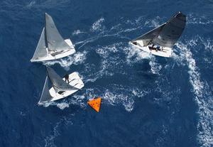 VX One Fleet from the drone photo copyright Todd VanSickle / BVI Spring Regatta http://www.bvispringregatta.org taken at  and featuring the  class