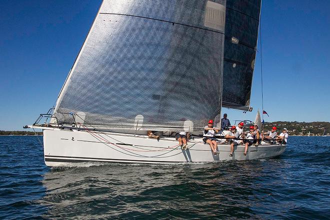 Alibi powers along under he overlapping headsail. - 2016 Beneteau Pittwater Cup ©  John Curnow