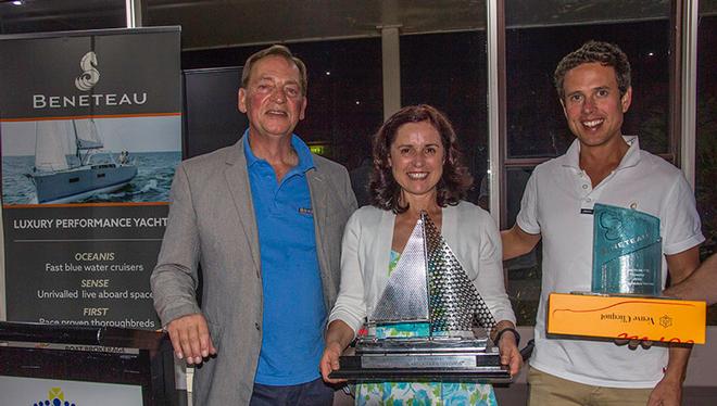 Kim Bangles is at her first presentation and she’s a winner – nice work or what?! - 2016 Beneteau Pittwater Cup ©  John Curnow