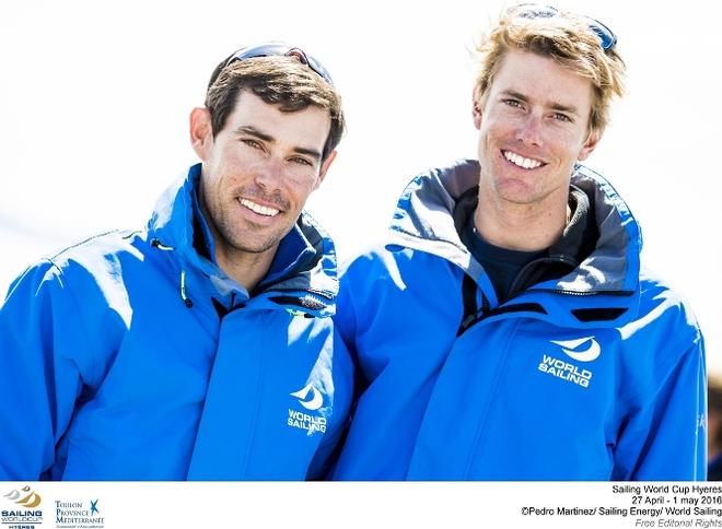 Zhik Team sailors Mat Belcher and Will Ryan - Sailing World Cup Hyères © Pedro Martinez / Sailing Energy / World Sailing