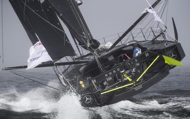 Alex Thomson battles for a win - 2016 New York–Vendée Transatlantic Race © Lloyd Images